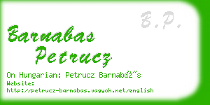 barnabas petrucz business card